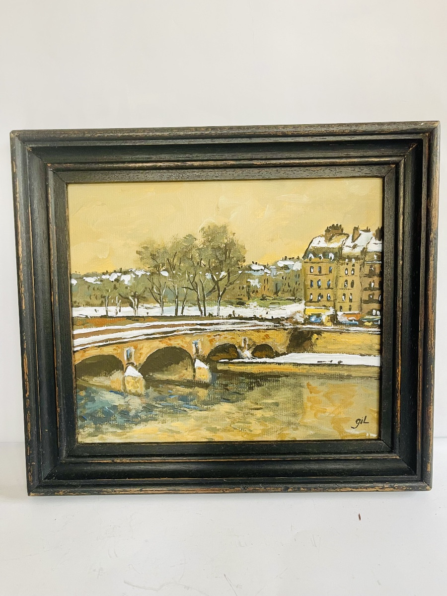 Tableau Quais De Seine Sous La Neige 